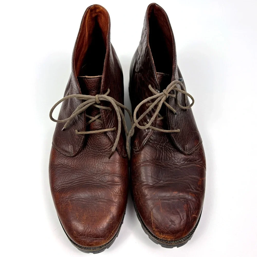 VTG Thornton Bay Oil Resistant Leather‎ Chukkas Mens Sz 10M Oxblood Red Lace up
